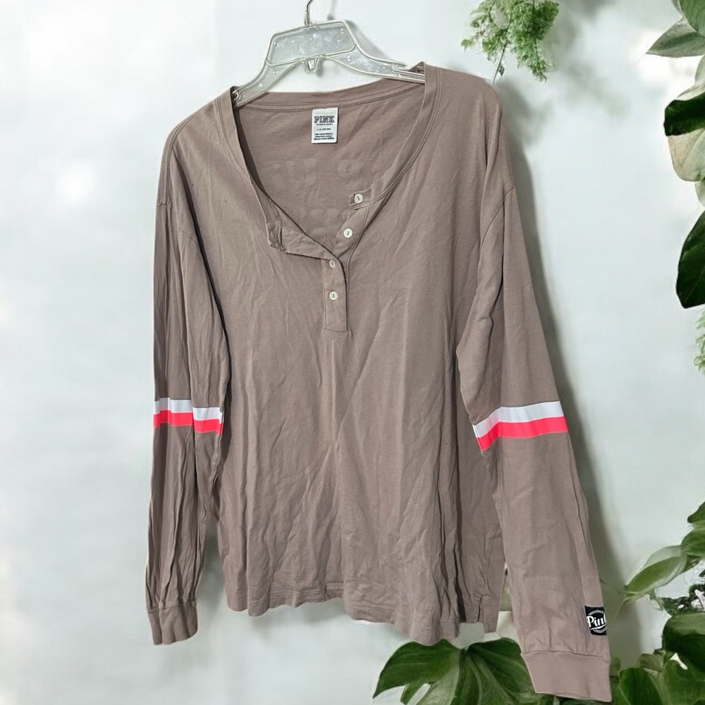 Victoria’s Secret PINK Taupe Long Sleeve Shirt
